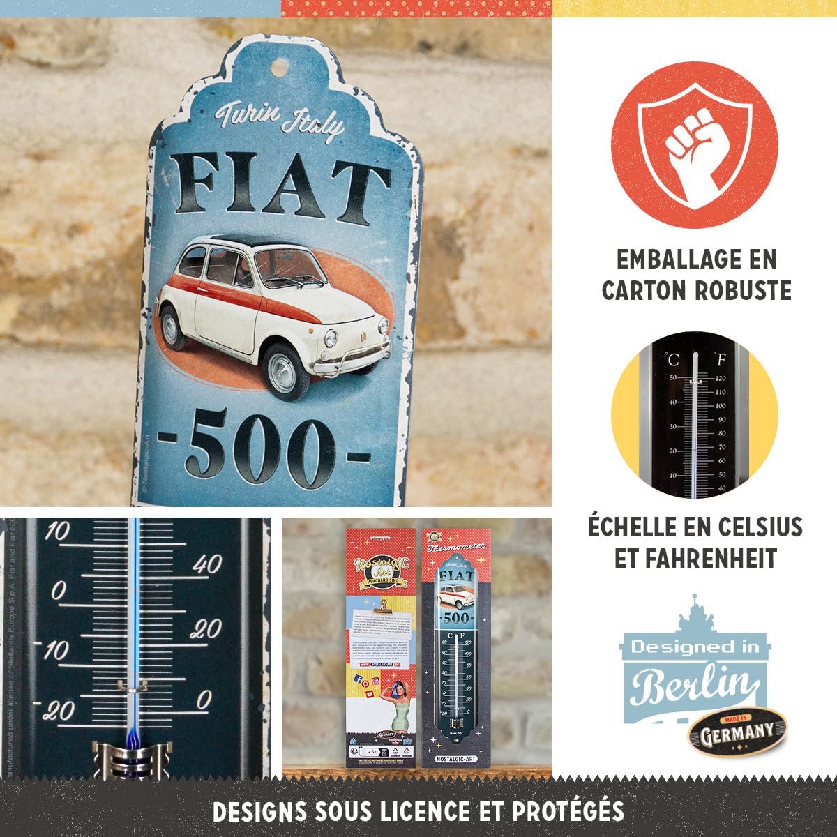 thermomètre fiat 500