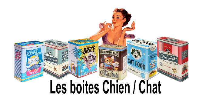 les boites à croquettes vintage