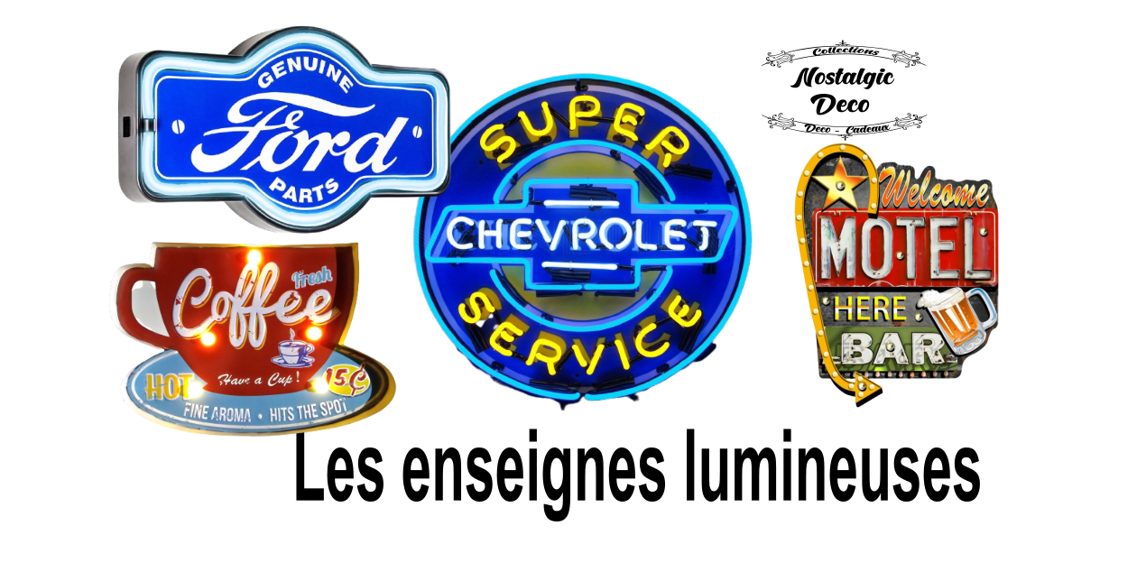 enseignes lumineuses vintage
