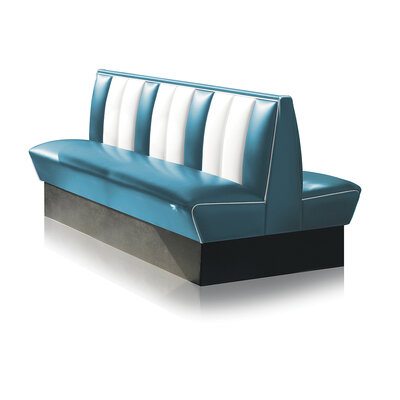 Banquette de Diner 3 places double mobilier américain 150db BLUE