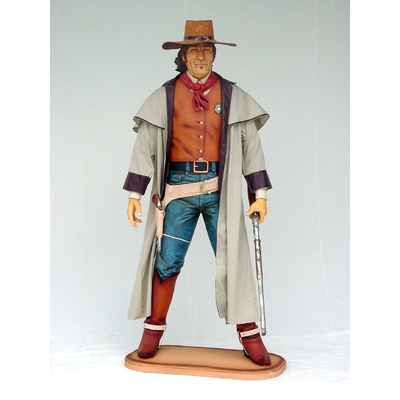 statue en résine cowboy déco rétro vintage