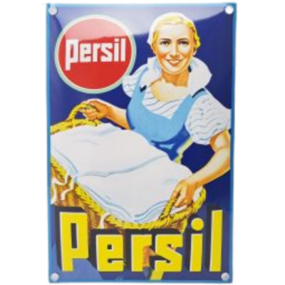 plaque émaillée lessive persil 20x30 cm
