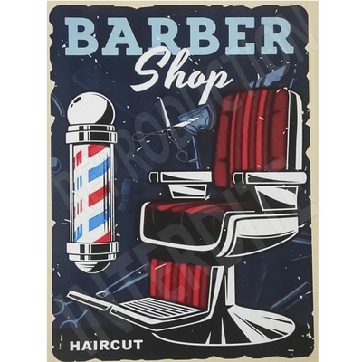 Plaque rétro Barber shop vintage rétro