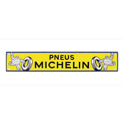 plaque émaillée pneus michelin bandeau