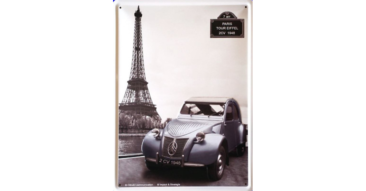 plaque métal vintage CITROËN PUB 1984 CHEVRON