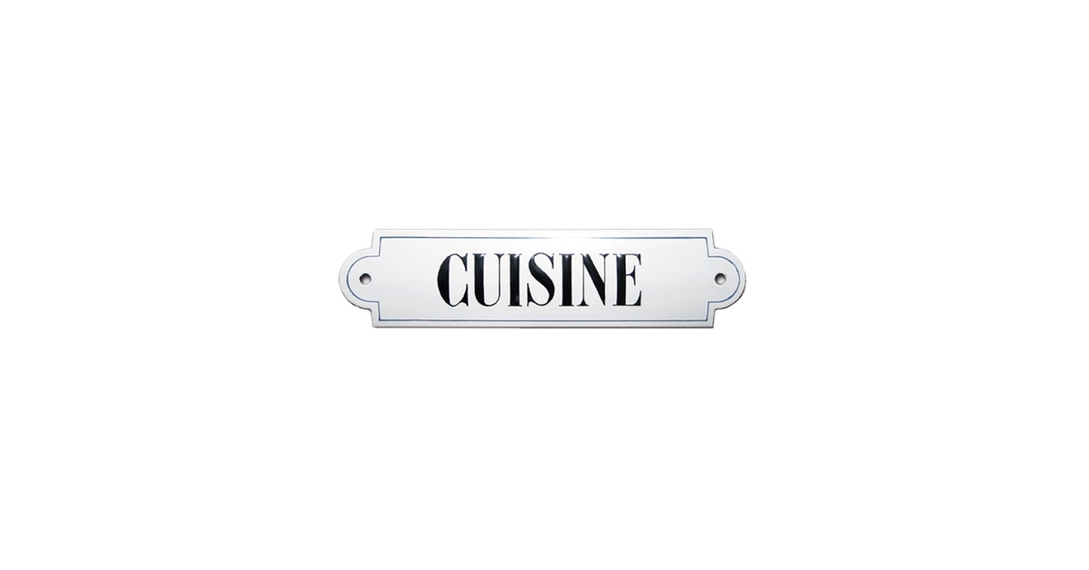 Plaque décorative en laiton  CUISINE