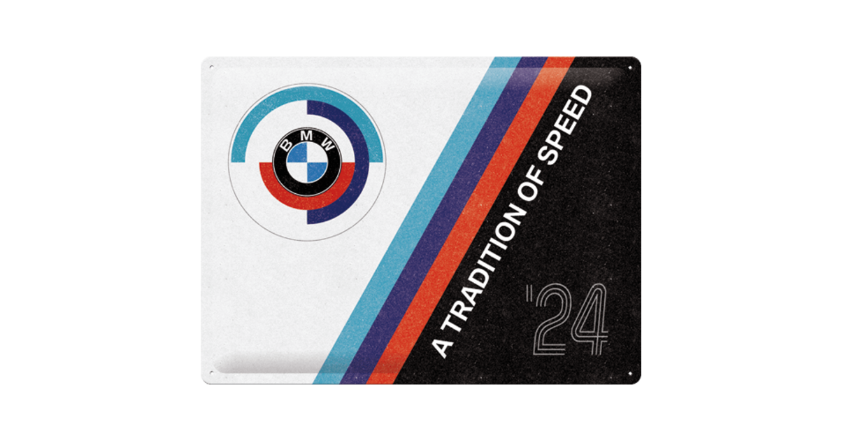 Plaque Décorative BMW Motorcycles en métal 40 x 30 cm