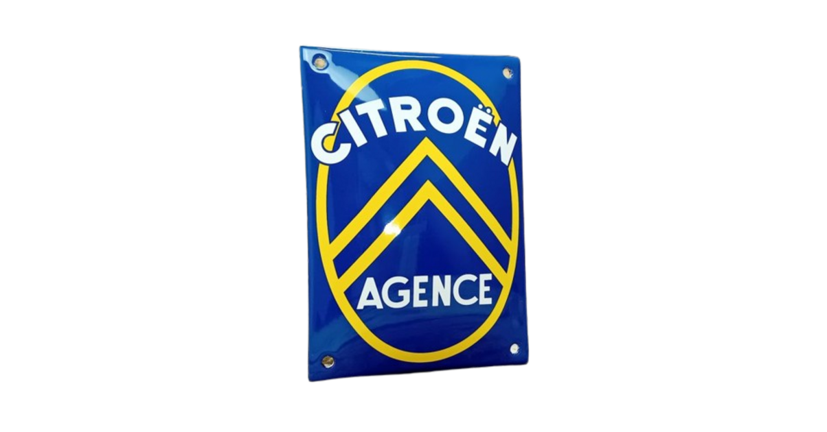 Plaque émaillée Métal – Citroën Agence – Déco Rétro Neuve