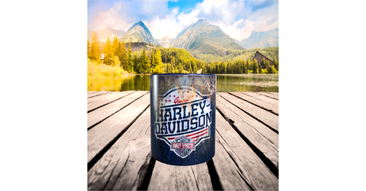 Mug Personnalisé Harley En Céramique Orange - Fait Main, Idéal Pour Les Fans !