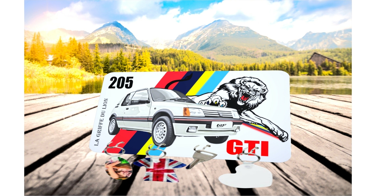 PORTE-CLÉ PEUGEOT 205 GTI BLEU MIAMI