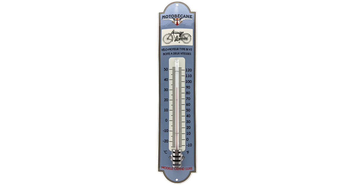 Thermomètre émaillé bombé hauteur 42cm : TERROT AGENCE | UK