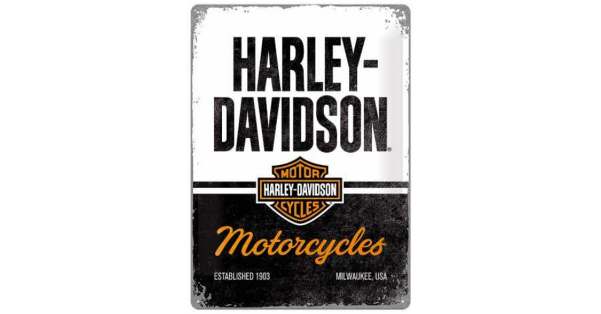 Carte postale métal vintage Harley Davidson nostalgic art
