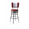 Tabouret de bar bas luxe avec dossier Palace 66 ruby