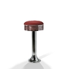 Tabouret de bar sur pied chromé Casey ruby mobilier américain