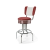 Tabouret de bar bas avec dossier Airline  mobilier américain ruby