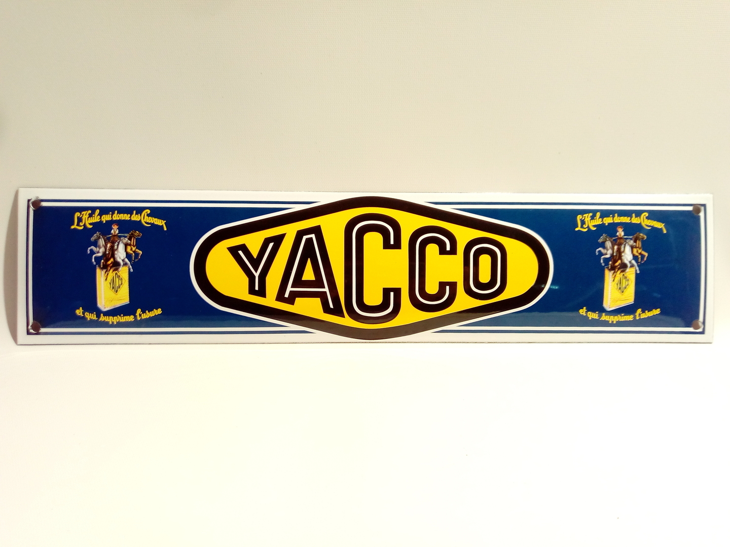 plaque émaillée - yacco - 1960-1970