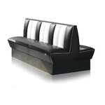 Banquette de Diner 3 places double mobilier américain 150db BLACK