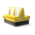 Banquette de Diner 2 places double mobilier américain HW-120DB YELLOW
