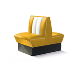 Banquette de Diner 1 place double mobilier américain HW70DB yellow