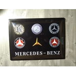 plaque métal publicitaire rétro vintage mercedes benz