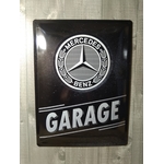plaque métal déco rétro vintage publicitaire mercedes benz garage