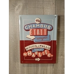 plaque métal déco de chambre rétro vintage