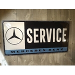 plaque métal déco mercedes-benz service rétro vintage