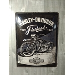 plaque métal déco harley davidson flathead rétro vintage