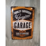 plaque métal déco publicitaire moto harley davidson garage genuine