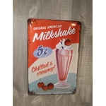 plaque métal déco américaine milkshake rétro vintage