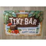 plaque métal déco publicitaire tiki bar rétro vintage