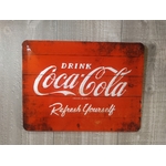 plaque métal déco publicitaire drink coca-cola rétro vintage