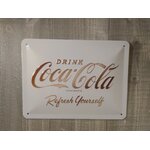 Plaque En Métal émaillé Coca-Cola - Format 15x20 Cm - Style Rétro, Pour Décoration Intérieure - Neuf
