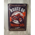 plaque métal déco murale publicitaire rétro vintage route 66 motor oil