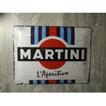 plaque métal publicitaire déco martini rétro vintage