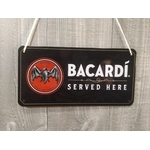 plaque à suspendre métal publicitaire rétro vintage bacardi