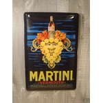 plaque métal déco publicitaire martini rétro vintage