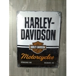 plaque métal déco publicitaire moto harley davidson motorcycles rétro vintage