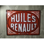 plaque métal déco publicitaire huiles renault rétro vintage
