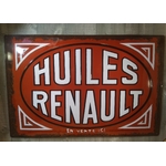 plaque métal déco publicitaire huiles renault rétro vintage