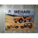 plaque métal déco publicitaire citroen mehari rétro vintage