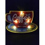 enseigne lumineuse murale métal déco rétro vintage publicitaire coffee