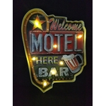 enseigne lumineuse murale métal déco rétro vintage publicitaire motel bar