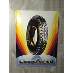 plaque métal déco publicitaire garage pneus goodyear rétro vintage