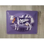 plaque métal déco publicitaire chocolat milka rétro vintage