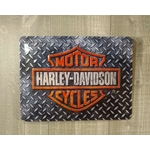 plaque métal déco publicitaire moto hayley davidson cycles rétro vintage