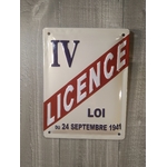 plaque métal déco publicitaire licence IV rétro vintage