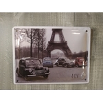 plaque métal déco publicitaire renault 4CV rétro vintage
