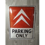 plaque métal déco publicitaire citroen parking only rétro vintage