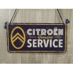 plaque à suspendre métal déco publicitaire citroen service rétro vintage
